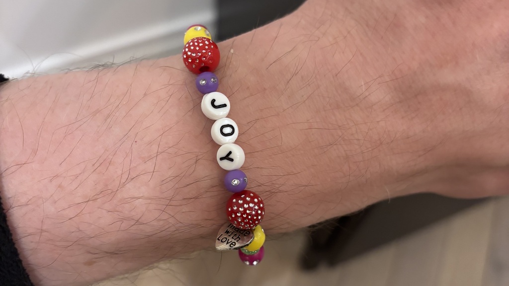 Wristband gifted by Clare Norman. image