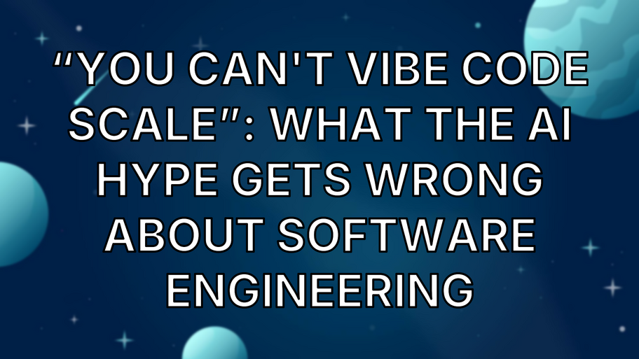 “You can't vibe code scale”: What the AI hype gets wrong about software engineering image