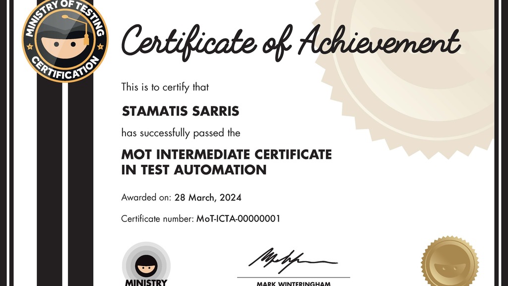 MoT Intermediate Certificate in Test Automation image