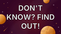 Don't Know? Find Out! image