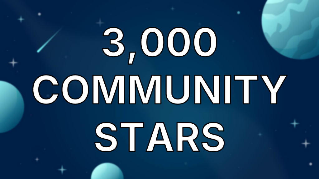 3,000 Community Stars image