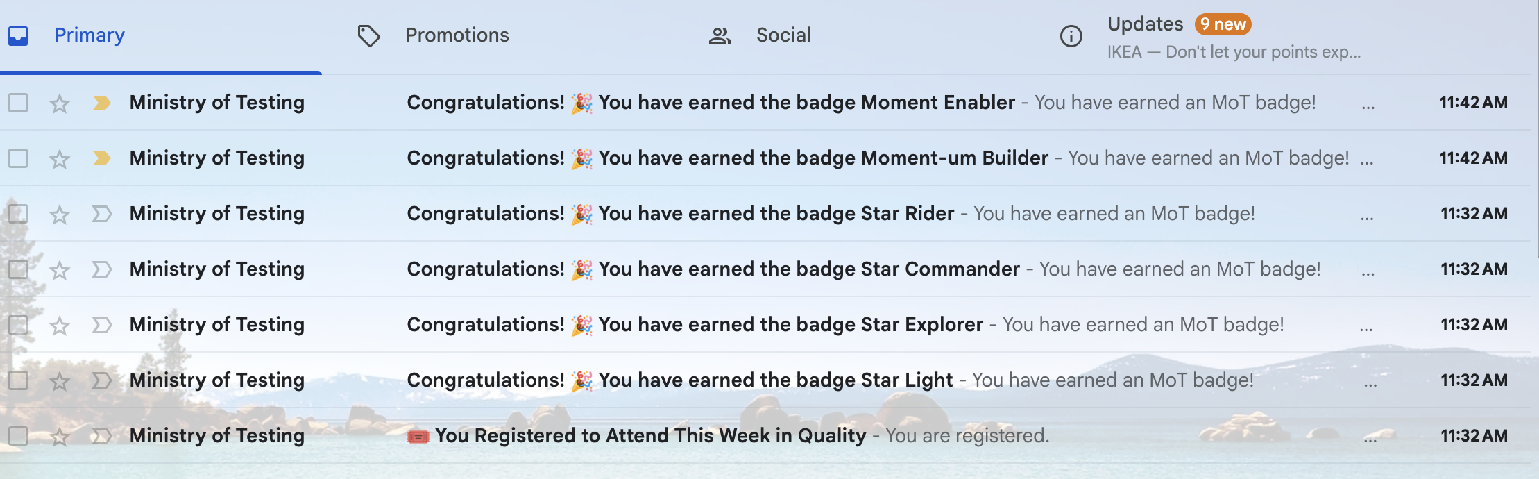 Feeling amazed to see lot of awards waiting in my inbox image