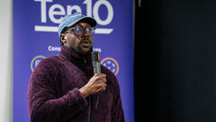 Eamon Droko does a 99 second talk at MoT London image