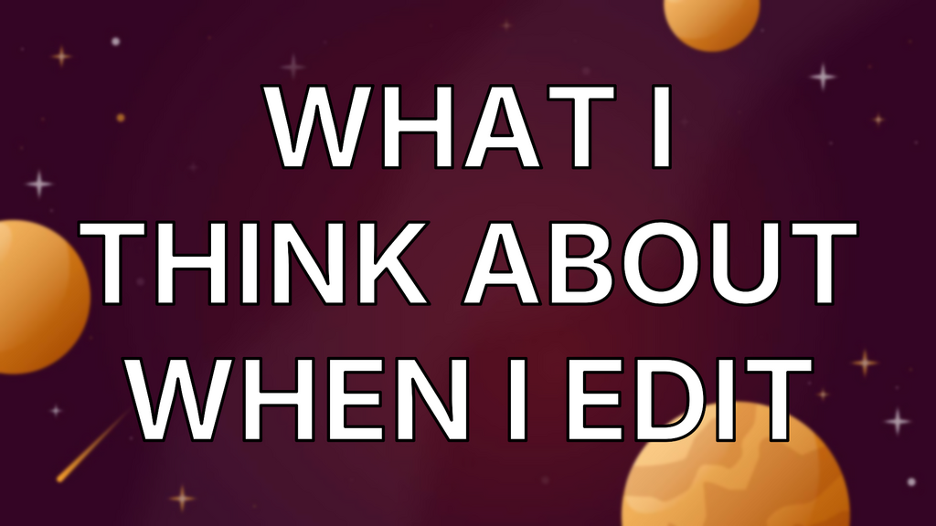 What I think about when I edit image