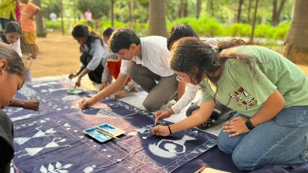 I participated in Creative Sundays as a team member, where we spent the evening painting together on a 5-metre-long c... image