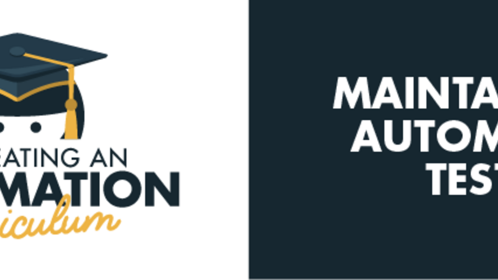 Maintaining Automated Tests Task Analysis banner image