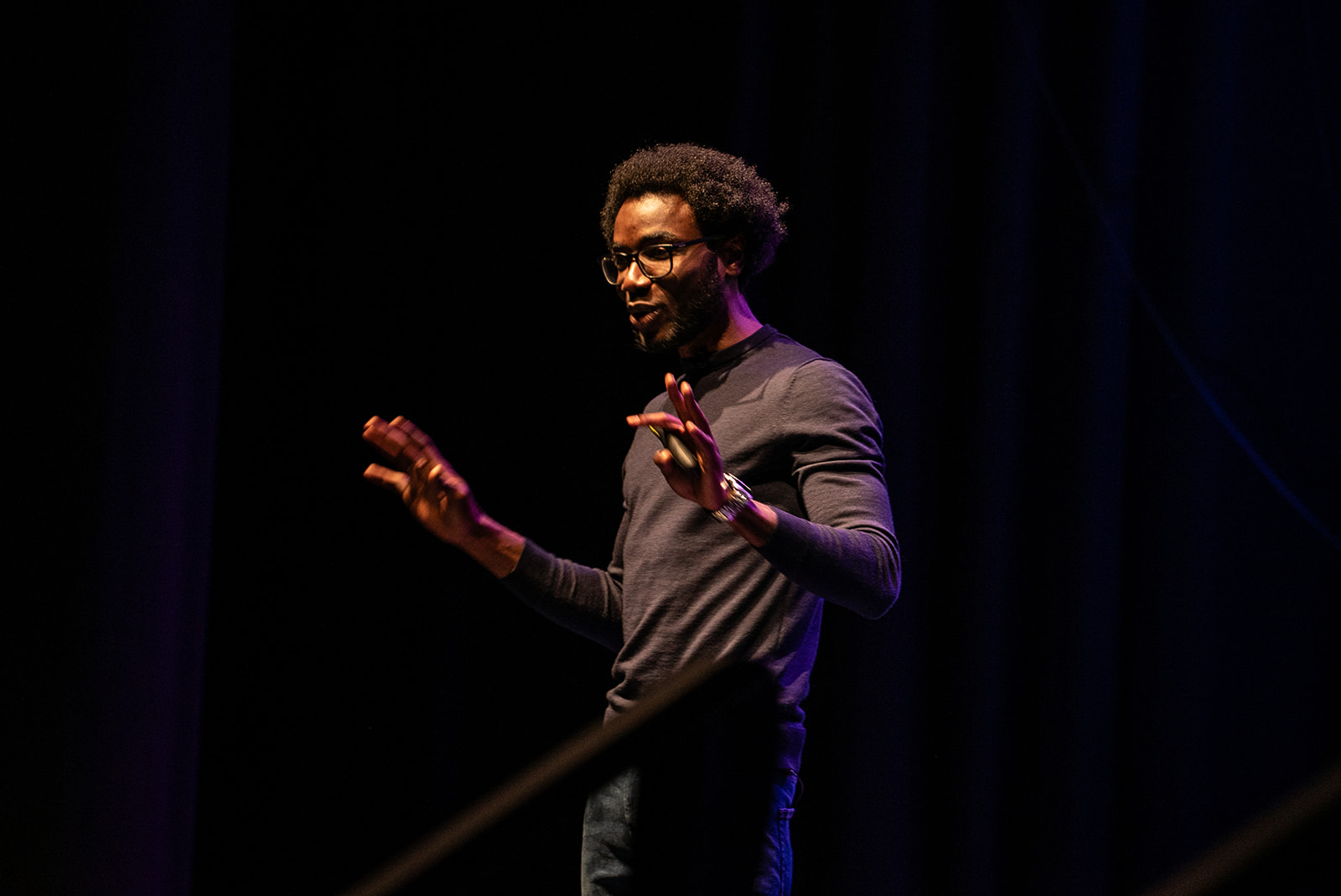 Barry Ehigiator on the MoTaCon stage.