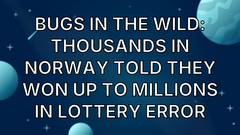 Bugs in the Wild: Thousands in Norway told they won up to millions in lottery error image