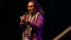 Madhuri Mittal took to the 99 second MoTaCon stage. image