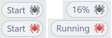 Images of start buttons for spidering tools.