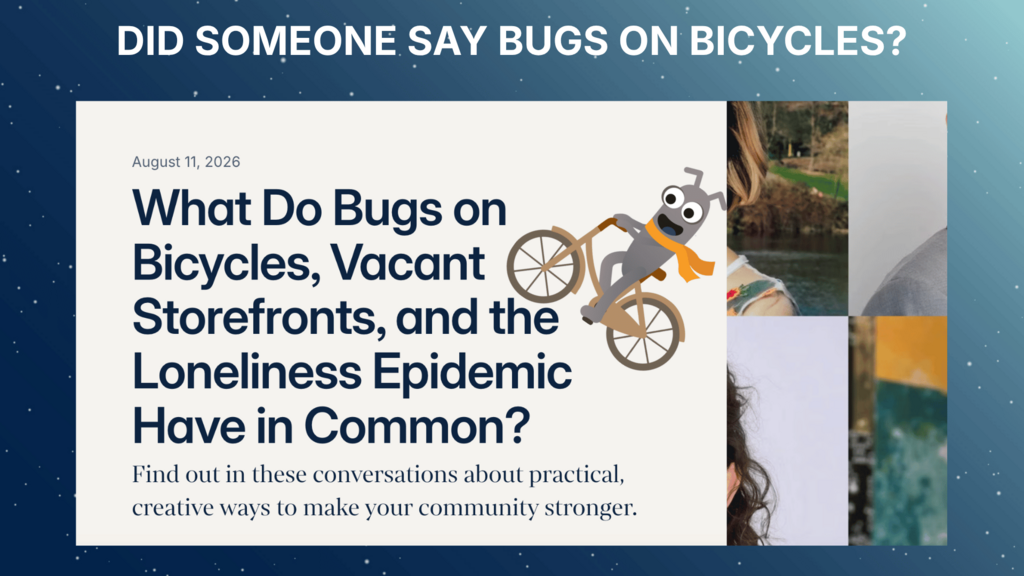 Bug on a bicycle on a screenshot of an article talking about bugs on bicycles image