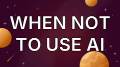 When not to use AI image