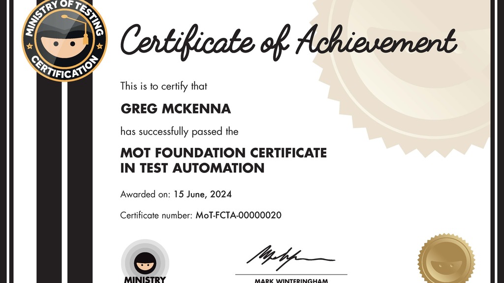 MoT Foundation Certificate in Test Automation image