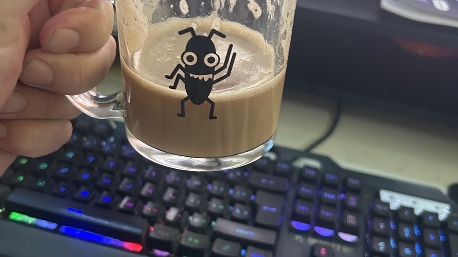 First coffee in the bug mug  image