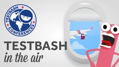 Alex Schladebeck records a 99-second talk for TestBash in the Air image