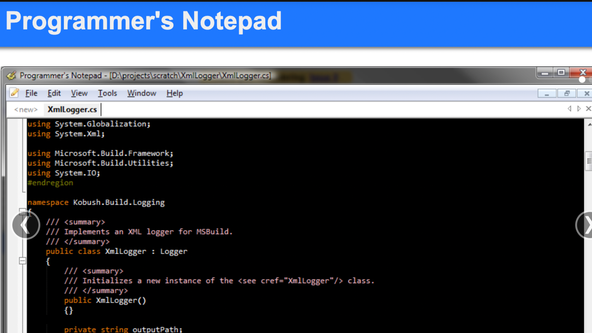 Programmers notepad image