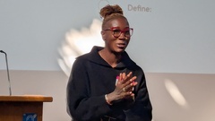 Ash leading our conversation for "Building with Intelligence: How Quality-Driven Teams Lead with AI" at leading quality image