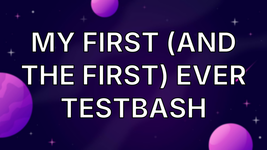 My first (and the first) ever TestBash image