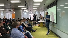 London. 08/05/25. Host Gary Shannon invites the audience to share if they've been to a Ministry of Testing London meetup before.

Hi Simon! See the photo from the other side.

https://www.minis... image