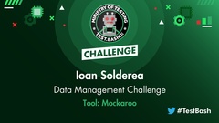 Ioan Solderea solves the Data Management Challenge from Test.bash(); 2022 using Mockaroo. image