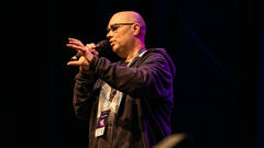 Gary Hawkes takes to the 99 second talk stage image