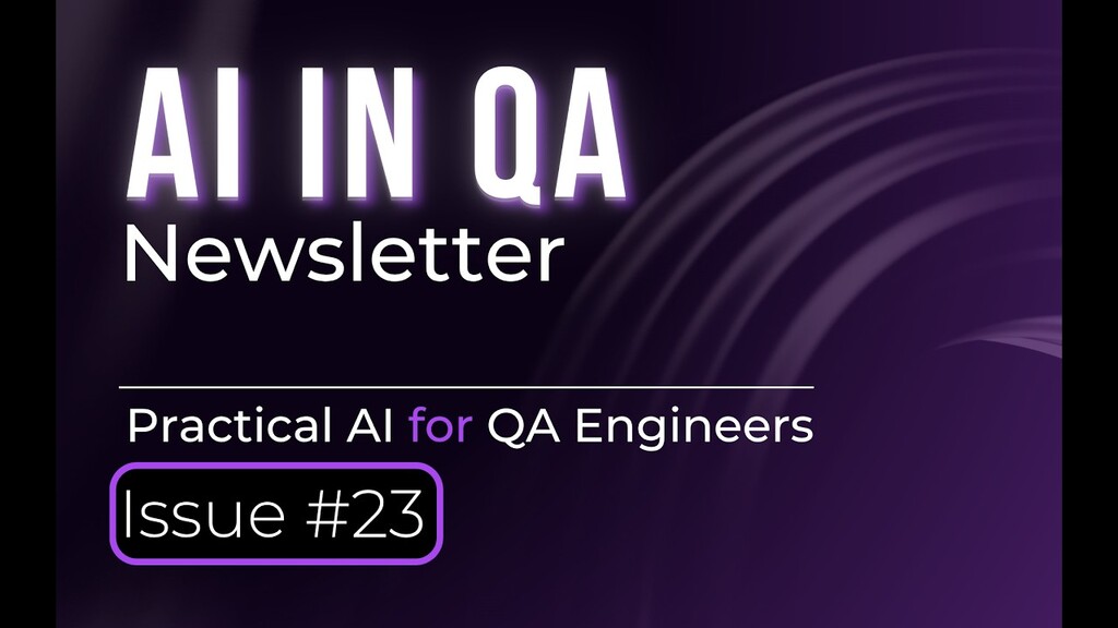 AI in QA Issue #23 Livestream image image