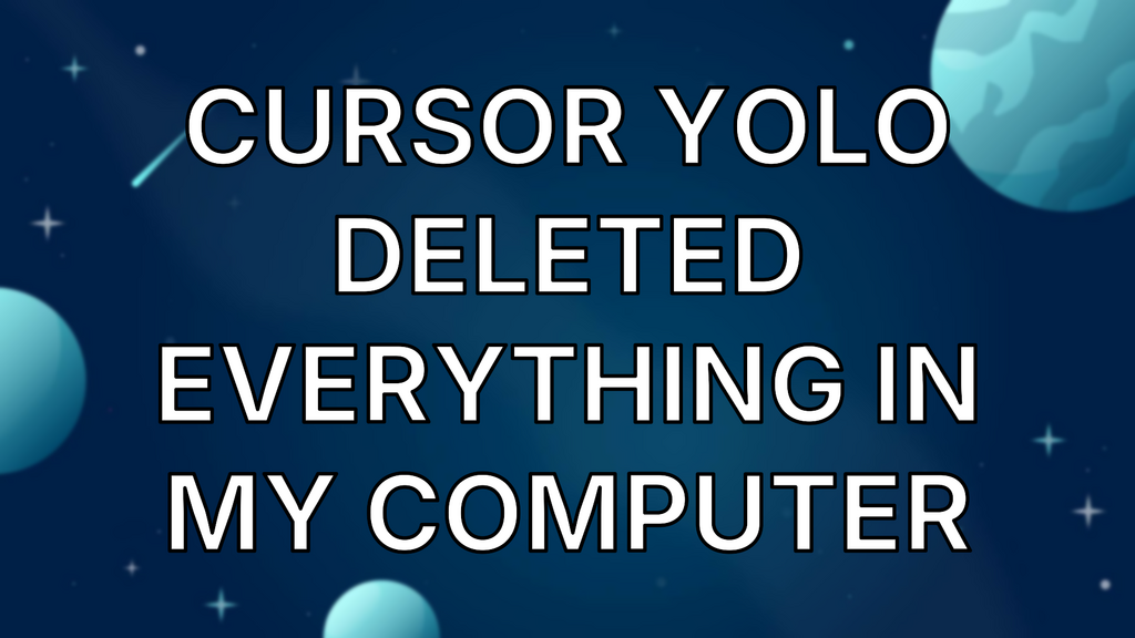 Cursor YOLO deleted everything in my computer image