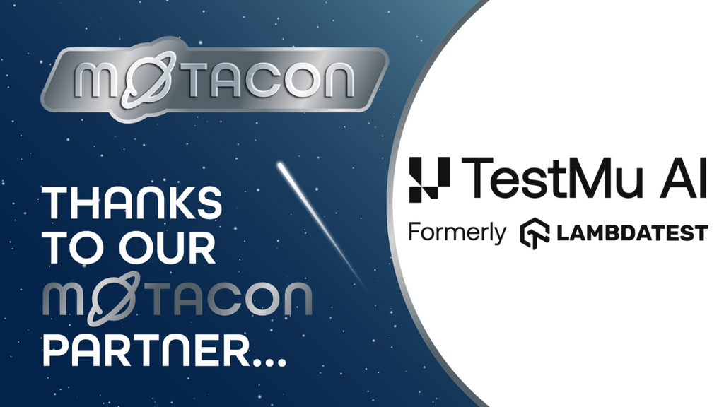 Against a starry blue background, a silver metallic MoTaCon logo sits in the top left, with white and silver text bel... image