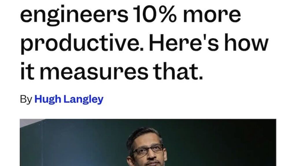 AI is making Google Engineers 10% more productive image