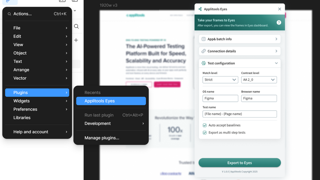 Validate Your Figma Designs Before Code Ships with the Applitools Eyes Plugin image