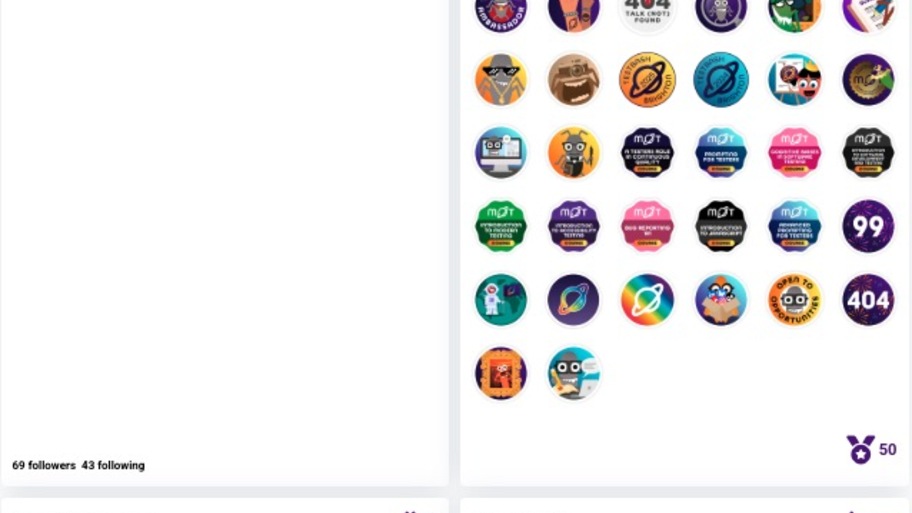 Proud of My MoT profile and reaching 50 Badges image