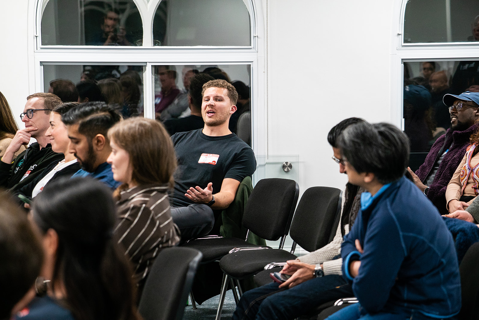 Callum Porter asks a question.