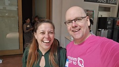 Happy faces with Veerle and Richard at TestBash 2024. image