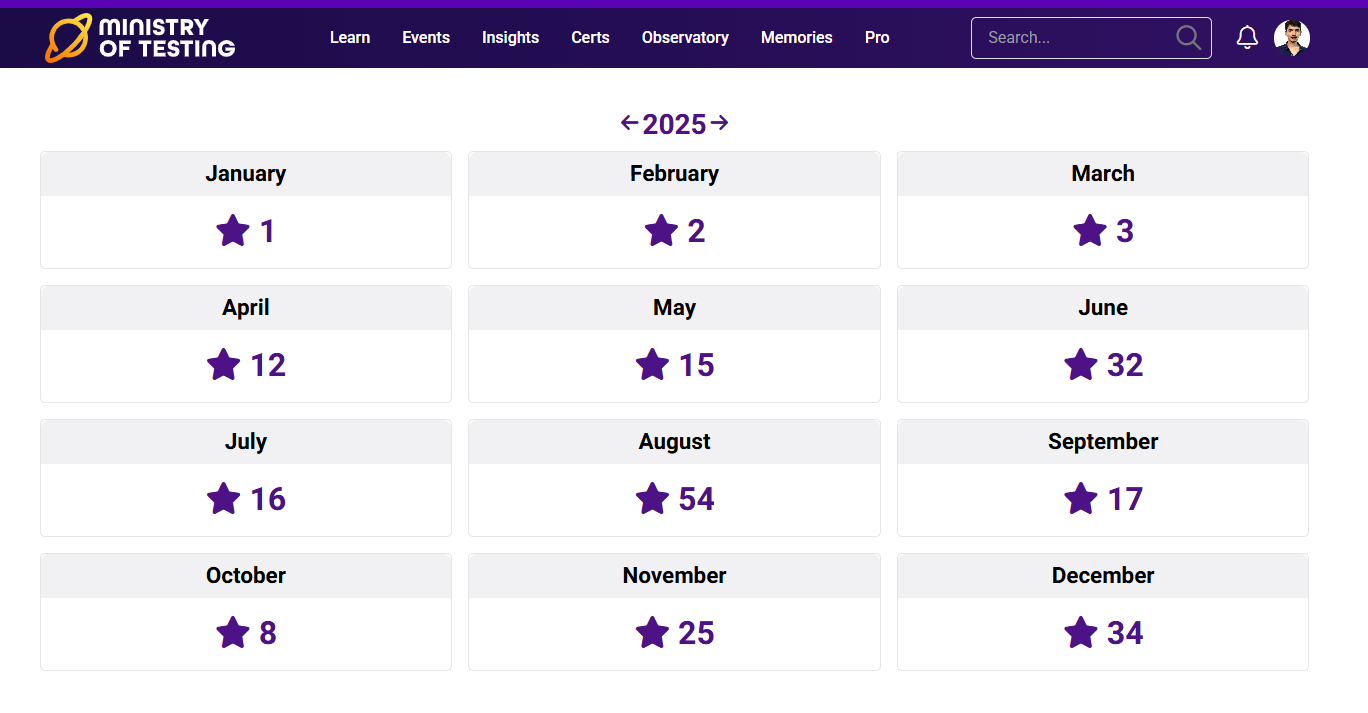In 2025 My MoT dashboard has more stars than my night sky ⭐😄