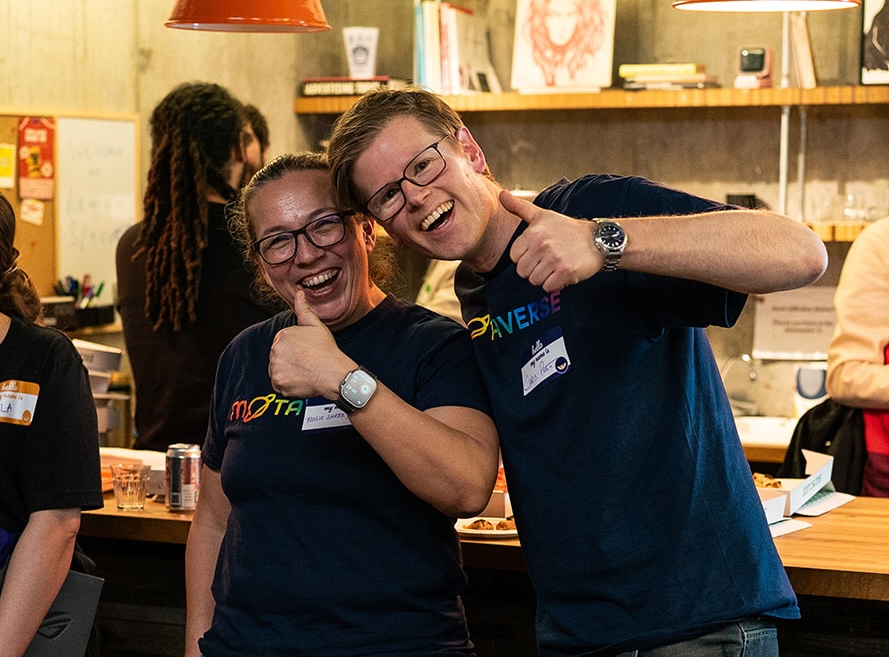 A photo of Rosie and Chris at MoT London