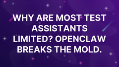 Why Are Most Test Assistants Limited? Openclaw Breaks the Mold. image