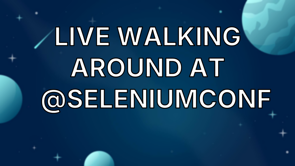 Live walking around at ‪@seleniumconf‬ image