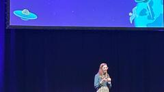 The fabulous Emily on stage - 99 seconds talk image