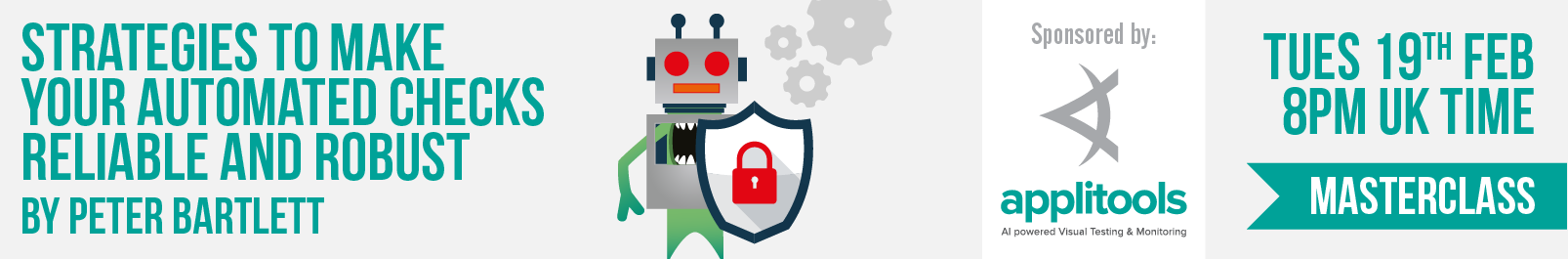 Masterclass: Strategies to make your automated checks reliable and robust with Peter Bartlett banner image