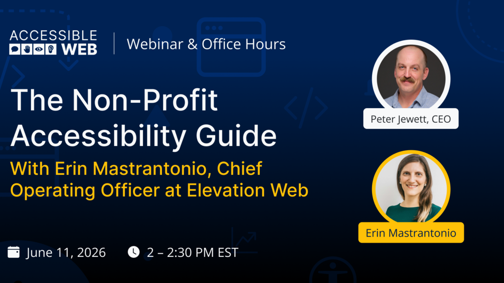 The Non-Profit Accessibility Guide: Building Inclusive Digital Communities with Elevation Web image image