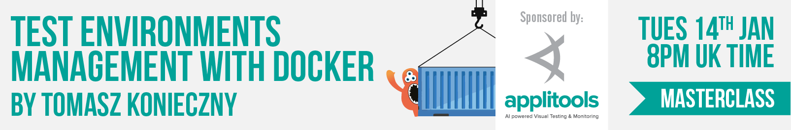 Masterclass: Test Environments Management with Docker with Tomasz Konieczny banner image