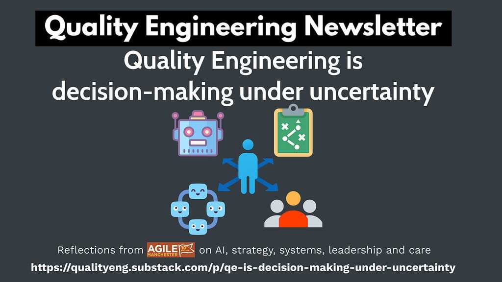 Quality Engineering is decision-making under uncertainty image image