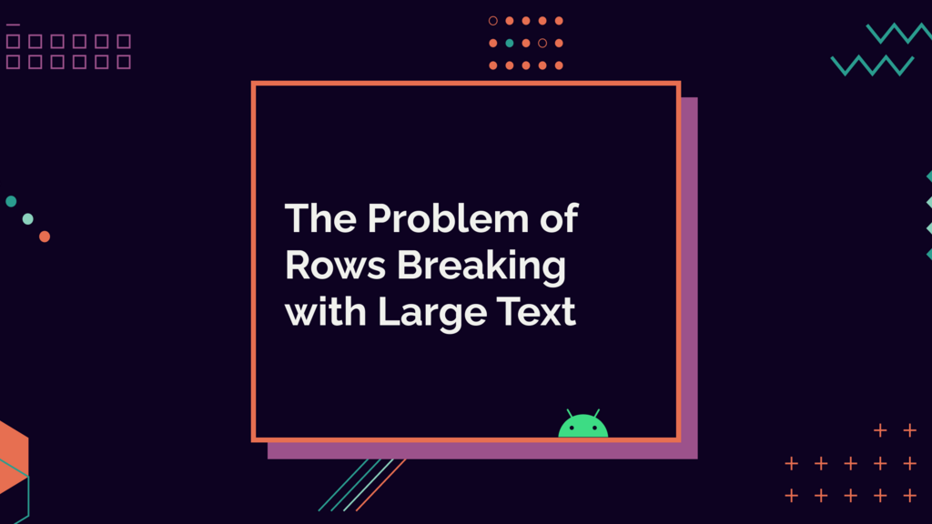 The Problem of Rows Breaking with Large Text image image