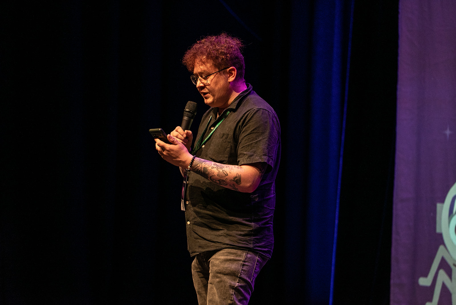 Richard Adams takes to the 99 second stage