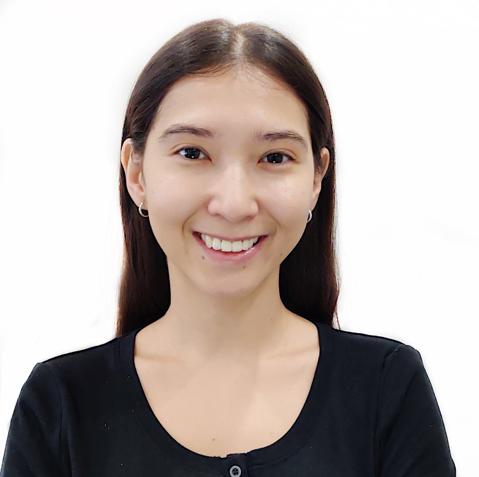 Portrait of Assel on a white background