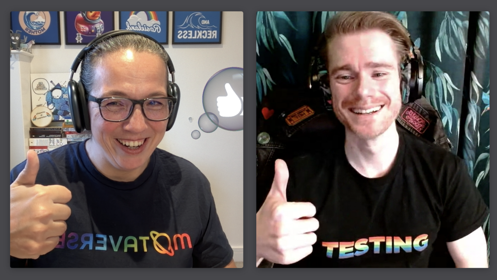 Screenshot of Rosie and Luke on a call. image