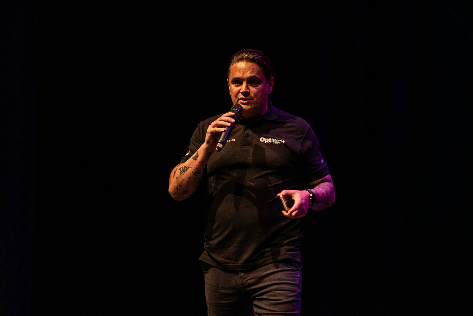 Gary Shannon on stage.