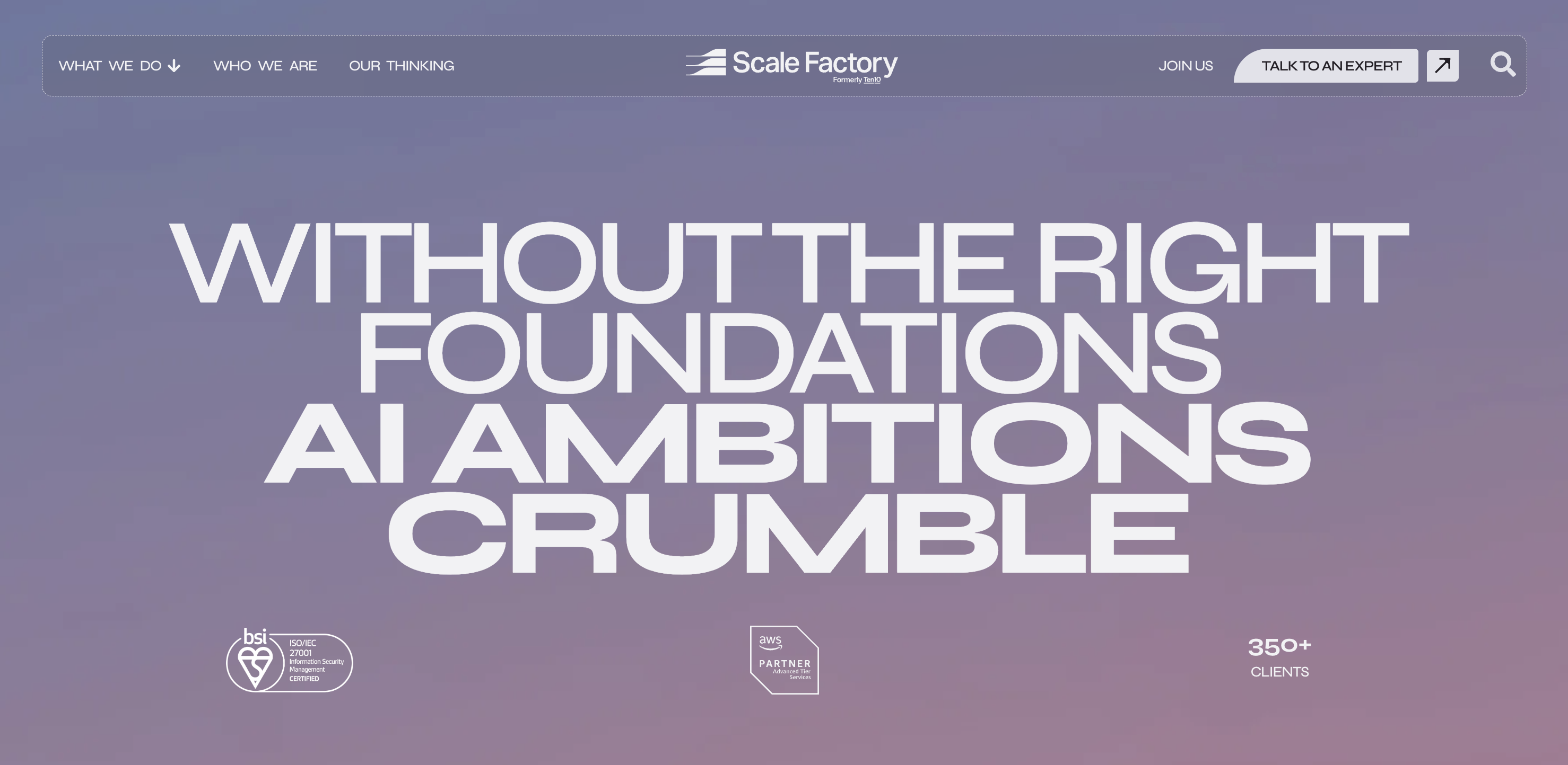 The Scale Factory hompage screen shot image