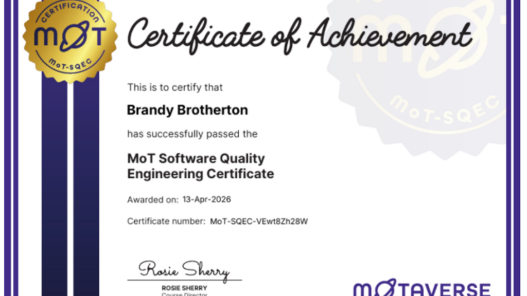 Picture of certification image