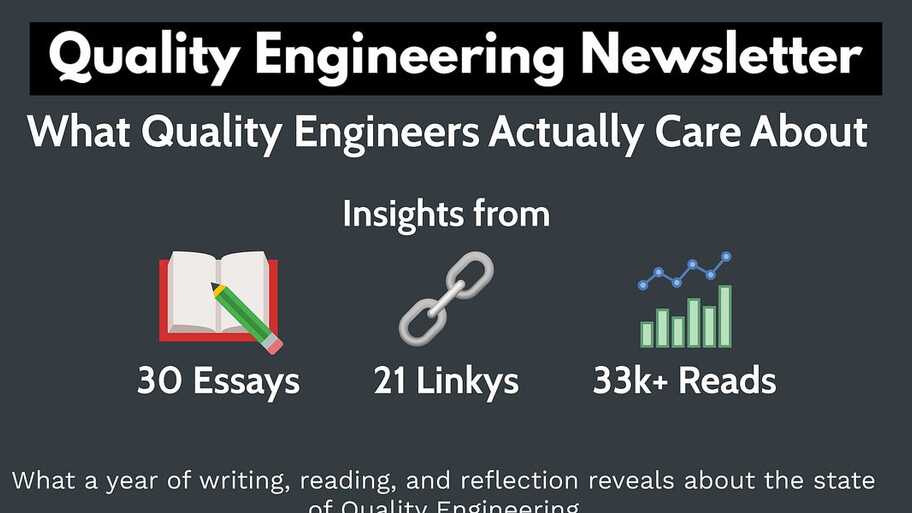 What Quality Engineers Actually Care About: Insights from 30 essays, 21 Linkys, and 33k+ Reads image